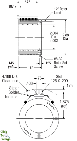 Separate Rotor & Brush Block Assembly Slip Ring 2.00 inch bore reduced clearance